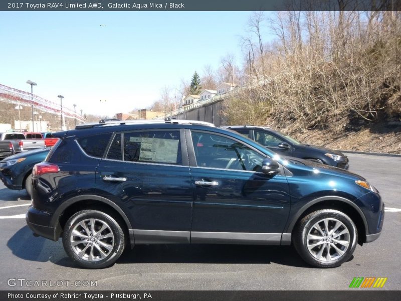 Galactic Aqua Mica / Black 2017 Toyota RAV4 Limited AWD