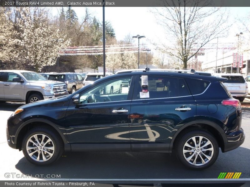 Galactic Aqua Mica / Black 2017 Toyota RAV4 Limited AWD