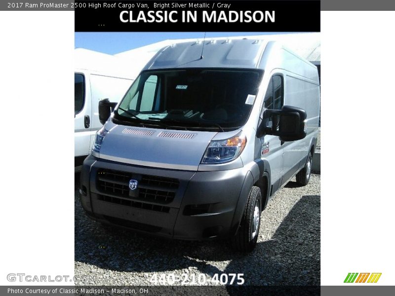 Bright Silver Metallic / Gray 2017 Ram ProMaster 2500 High Roof Cargo Van