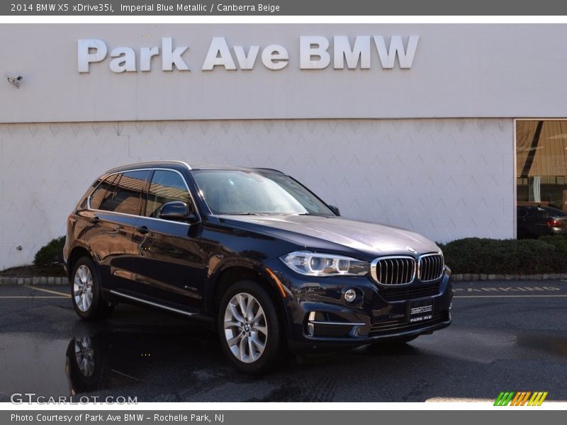 Imperial Blue Metallic / Canberra Beige 2014 BMW X5 xDrive35i