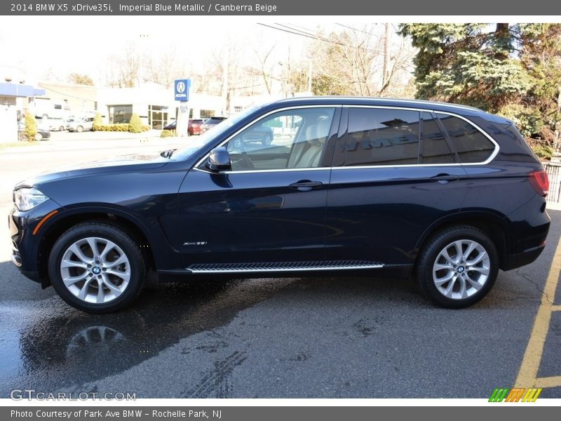Imperial Blue Metallic / Canberra Beige 2014 BMW X5 xDrive35i