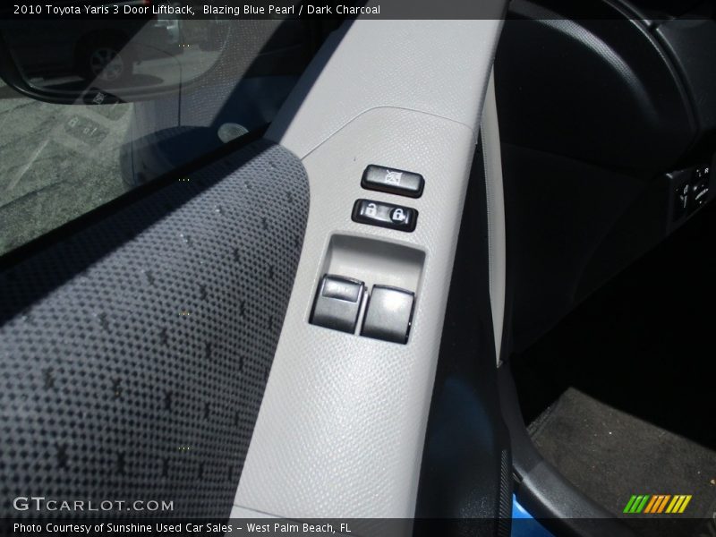Blazing Blue Pearl / Dark Charcoal 2010 Toyota Yaris 3 Door Liftback
