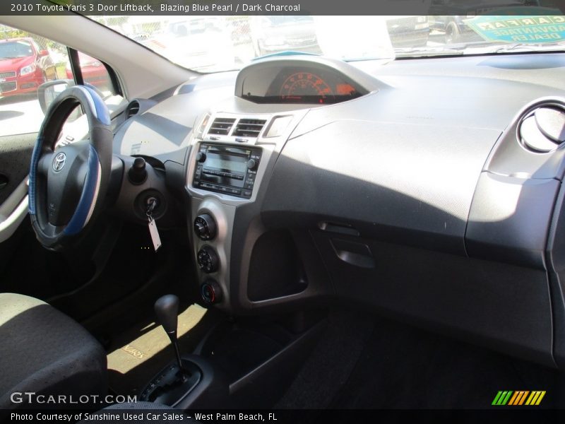 Blazing Blue Pearl / Dark Charcoal 2010 Toyota Yaris 3 Door Liftback