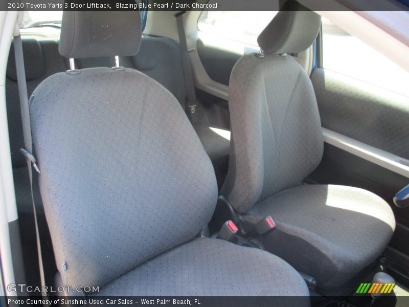 Blazing Blue Pearl / Dark Charcoal 2010 Toyota Yaris 3 Door Liftback