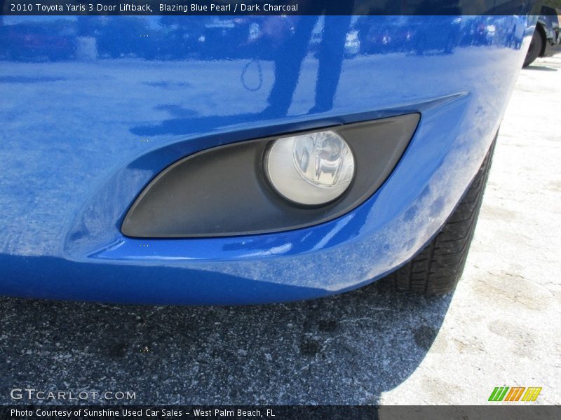 Blazing Blue Pearl / Dark Charcoal 2010 Toyota Yaris 3 Door Liftback