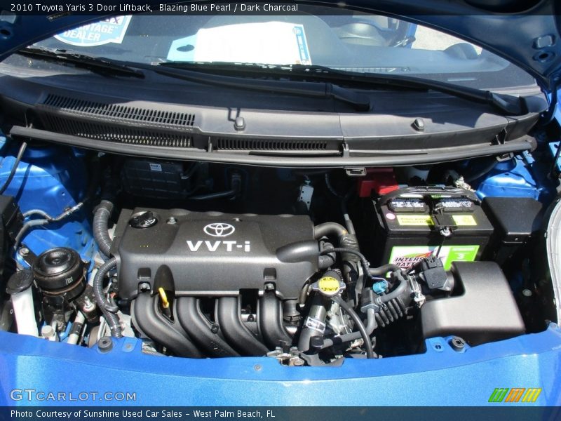 Blazing Blue Pearl / Dark Charcoal 2010 Toyota Yaris 3 Door Liftback