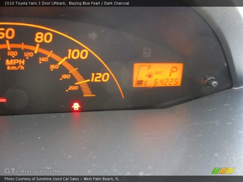 Blazing Blue Pearl / Dark Charcoal 2010 Toyota Yaris 3 Door Liftback