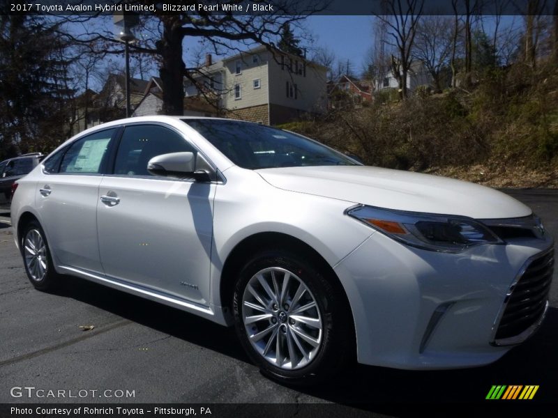 Blizzard Pearl White / Black 2017 Toyota Avalon Hybrid Limited