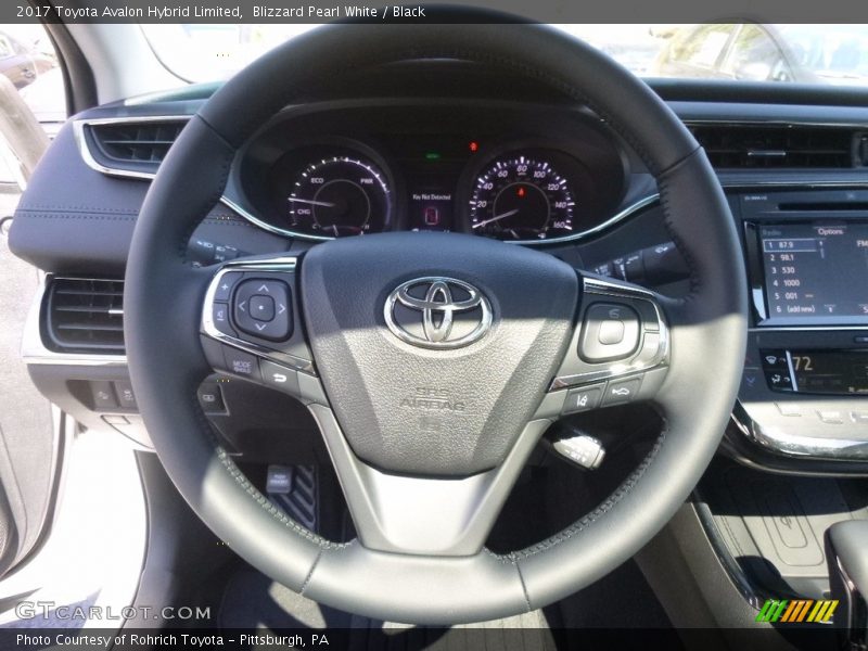 Blizzard Pearl White / Black 2017 Toyota Avalon Hybrid Limited