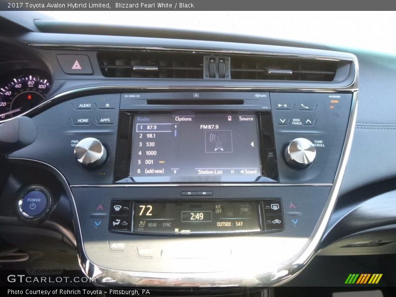 Blizzard Pearl White / Black 2017 Toyota Avalon Hybrid Limited