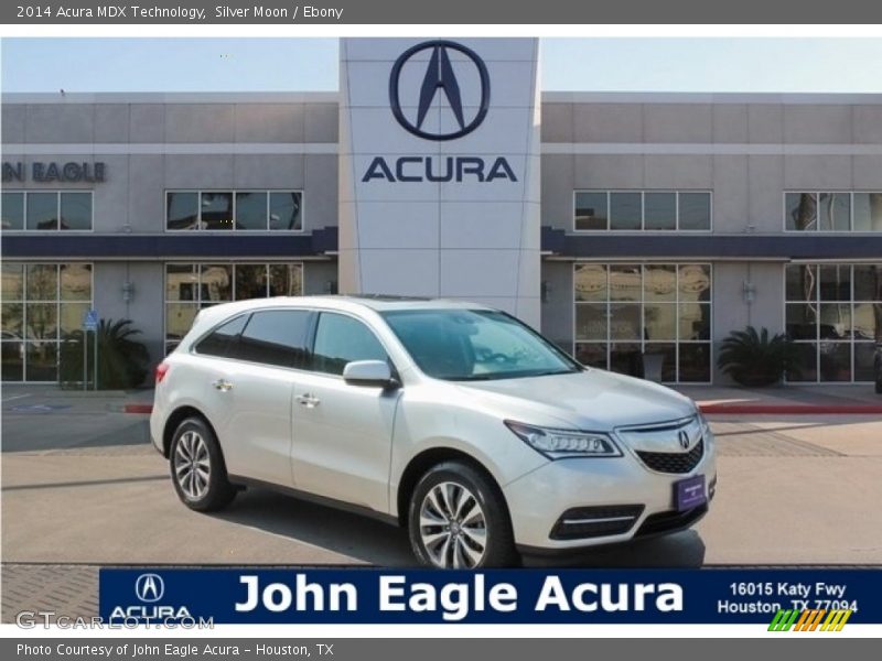Silver Moon / Ebony 2014 Acura MDX Technology