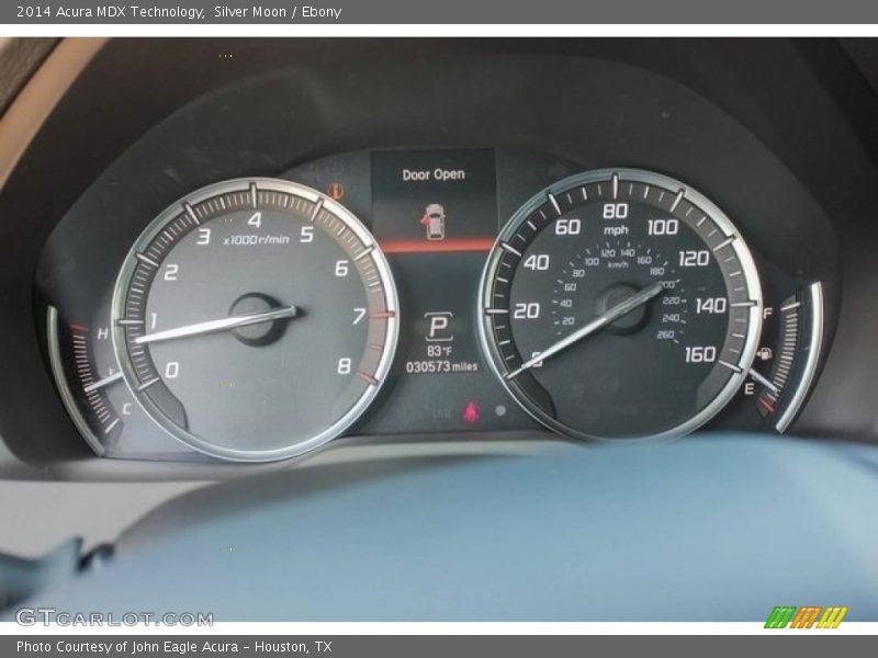 Silver Moon / Ebony 2014 Acura MDX Technology