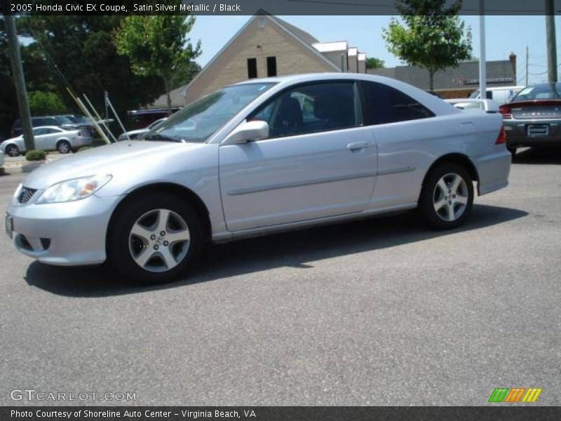 Satin Silver Metallic / Black 2005 Honda Civic EX Coupe