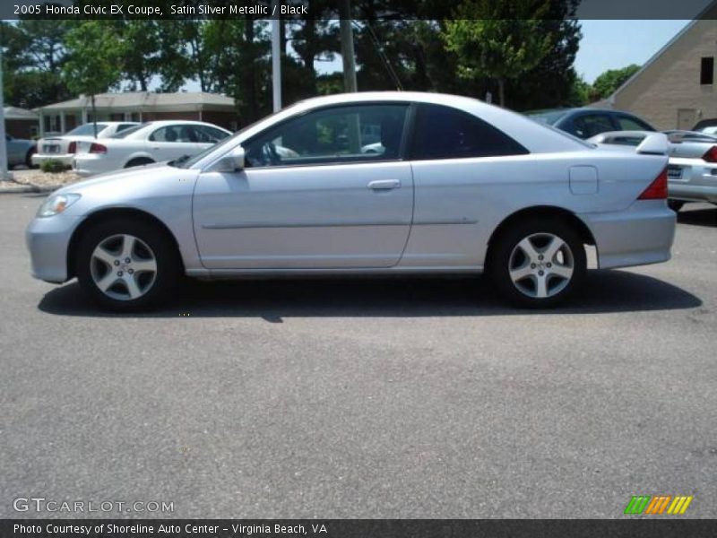 Satin Silver Metallic / Black 2005 Honda Civic EX Coupe