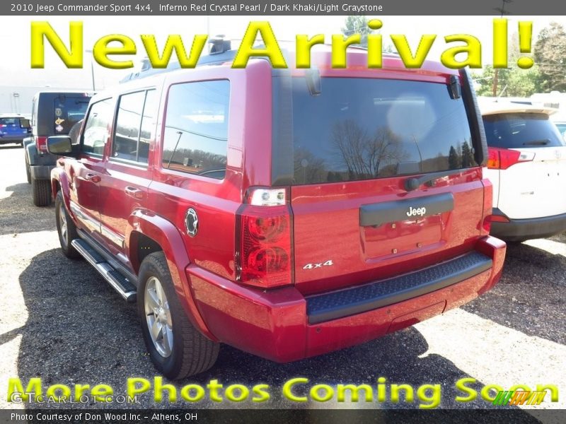Inferno Red Crystal Pearl / Dark Khaki/Light Graystone 2010 Jeep Commander Sport 4x4