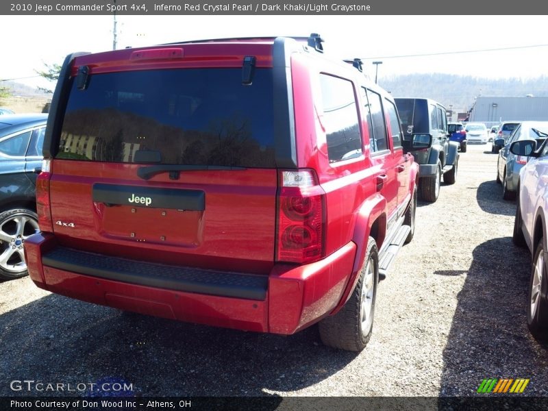 Inferno Red Crystal Pearl / Dark Khaki/Light Graystone 2010 Jeep Commander Sport 4x4