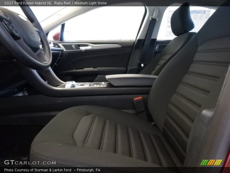 Ruby Red / Medium Light Stone 2017 Ford Fusion Hybrid SE