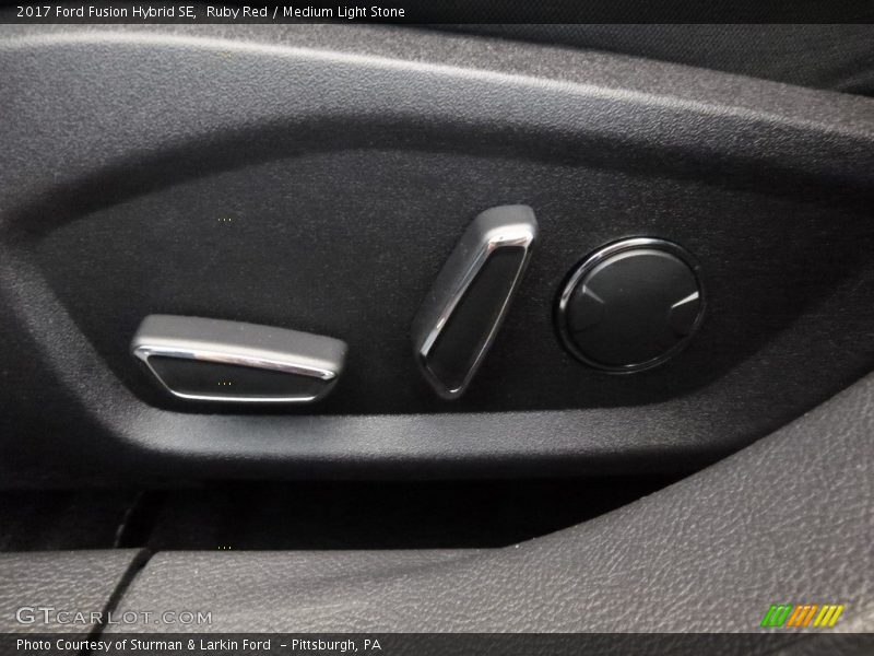 Ruby Red / Medium Light Stone 2017 Ford Fusion Hybrid SE