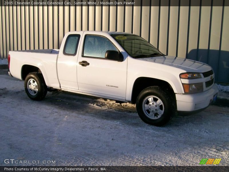 Summit White / Medium Dark Pewter 2005 Chevrolet Colorado Extended Cab