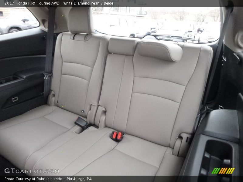 White Diamond Pearl / Beige 2017 Honda Pilot Touring AWD