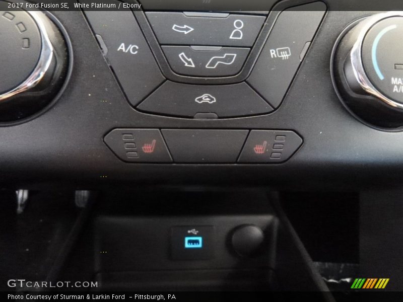 White Platinum / Ebony 2017 Ford Fusion SE