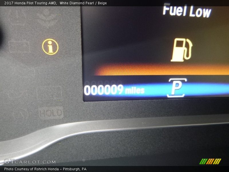 White Diamond Pearl / Beige 2017 Honda Pilot Touring AWD