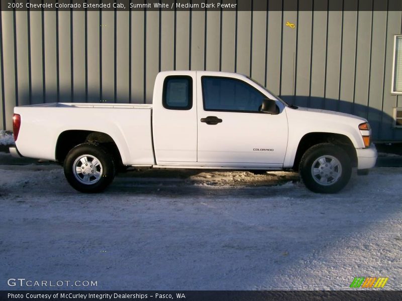 Summit White / Medium Dark Pewter 2005 Chevrolet Colorado Extended Cab