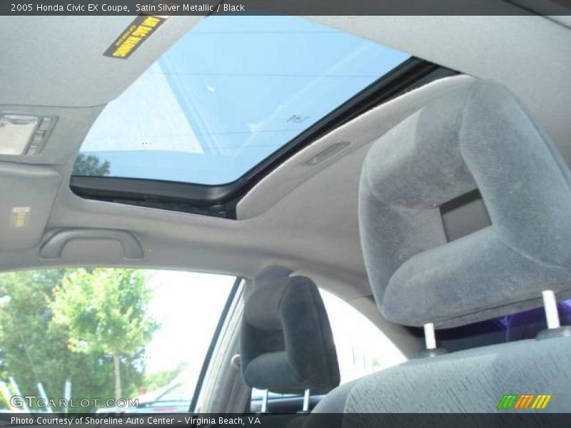 Satin Silver Metallic / Black 2005 Honda Civic EX Coupe