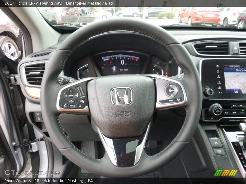 Lunar Silver Metallic / Black 2017 Honda CR-V Touring AWD