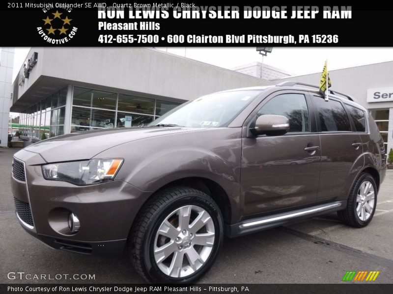 Quartz Brown Metallic / Black 2011 Mitsubishi Outlander SE AWD
