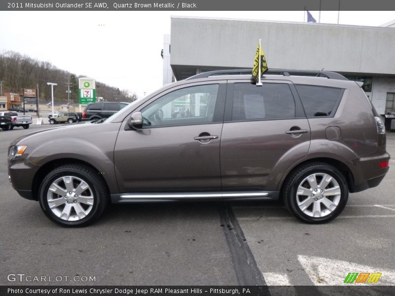 Quartz Brown Metallic / Black 2011 Mitsubishi Outlander SE AWD