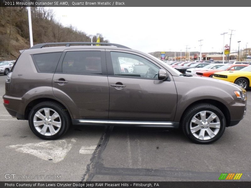 Quartz Brown Metallic / Black 2011 Mitsubishi Outlander SE AWD