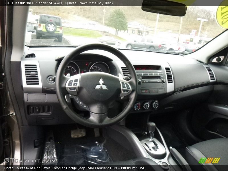 Quartz Brown Metallic / Black 2011 Mitsubishi Outlander SE AWD
