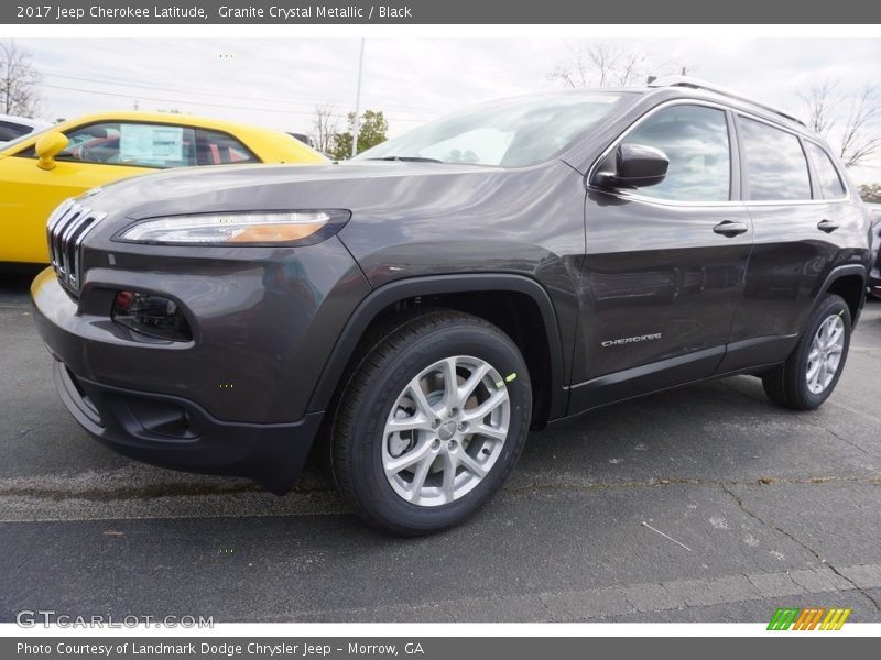 Granite Crystal Metallic / Black 2017 Jeep Cherokee Latitude