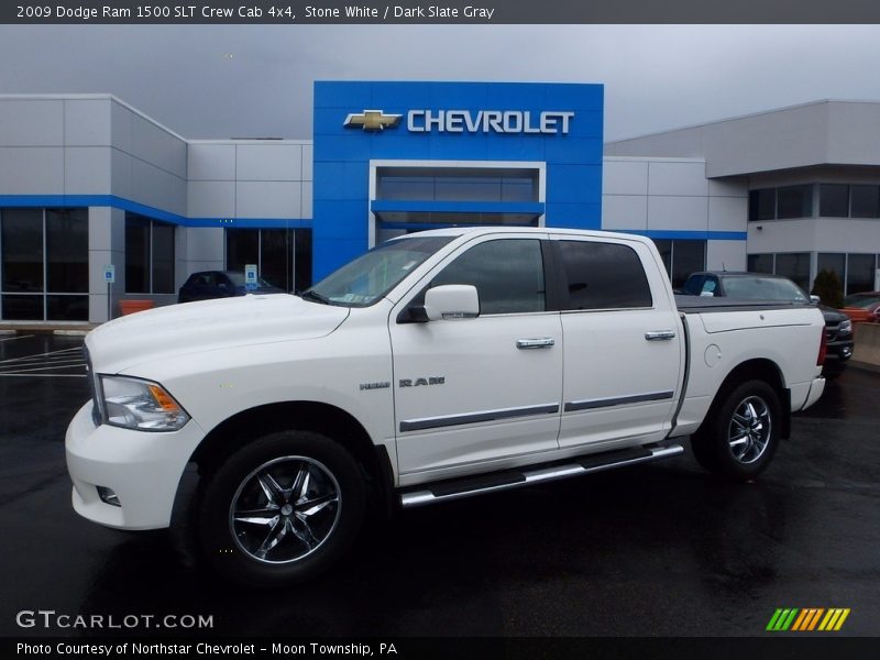 Stone White / Dark Slate Gray 2009 Dodge Ram 1500 SLT Crew Cab 4x4