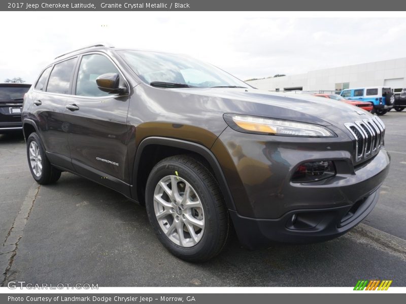 Granite Crystal Metallic / Black 2017 Jeep Cherokee Latitude