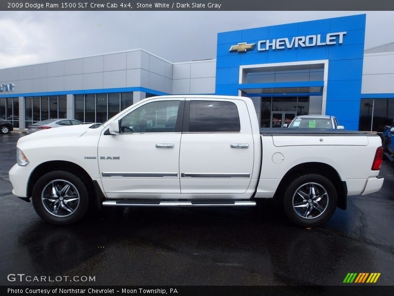 Stone White / Dark Slate Gray 2009 Dodge Ram 1500 SLT Crew Cab 4x4