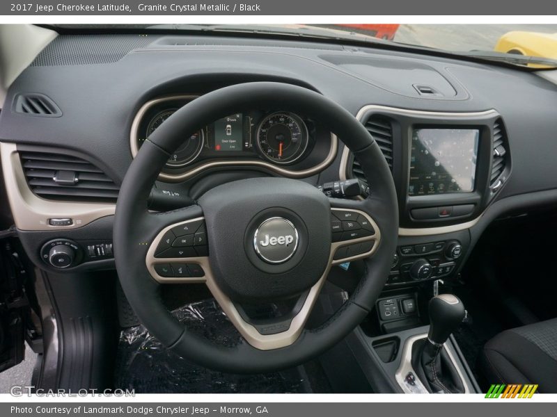 Granite Crystal Metallic / Black 2017 Jeep Cherokee Latitude