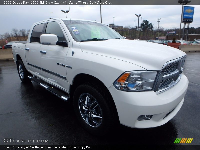 Stone White / Dark Slate Gray 2009 Dodge Ram 1500 SLT Crew Cab 4x4