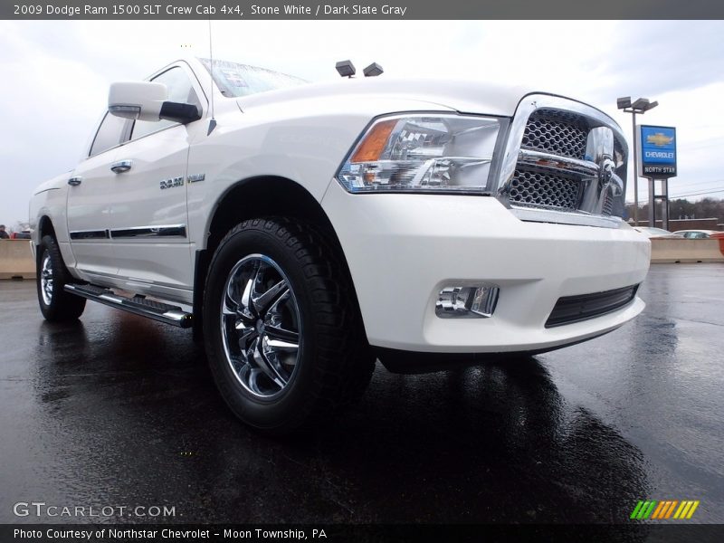 Stone White / Dark Slate Gray 2009 Dodge Ram 1500 SLT Crew Cab 4x4