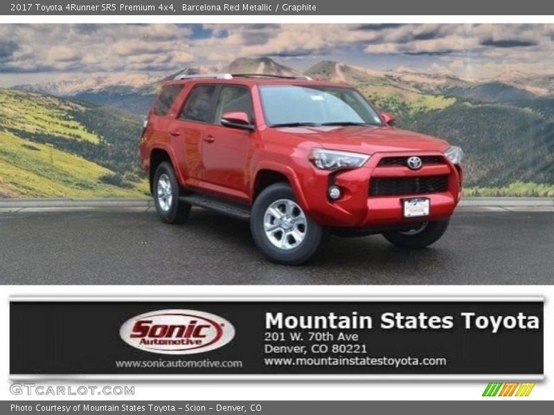 Barcelona Red Metallic / Graphite 2017 Toyota 4Runner SR5 Premium 4x4