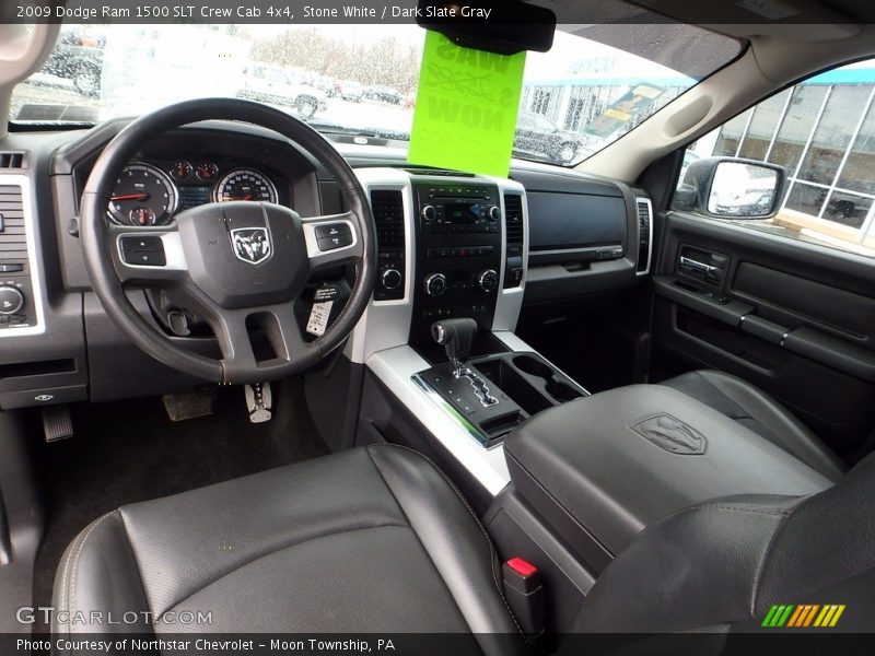 Stone White / Dark Slate Gray 2009 Dodge Ram 1500 SLT Crew Cab 4x4