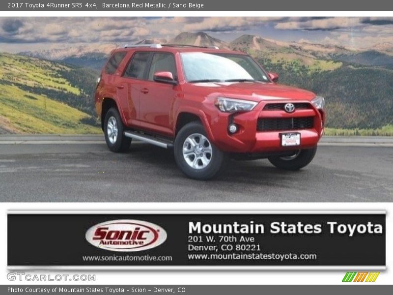 Barcelona Red Metallic / Sand Beige 2017 Toyota 4Runner SR5 4x4