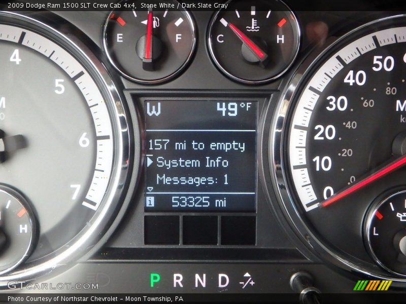 Stone White / Dark Slate Gray 2009 Dodge Ram 1500 SLT Crew Cab 4x4