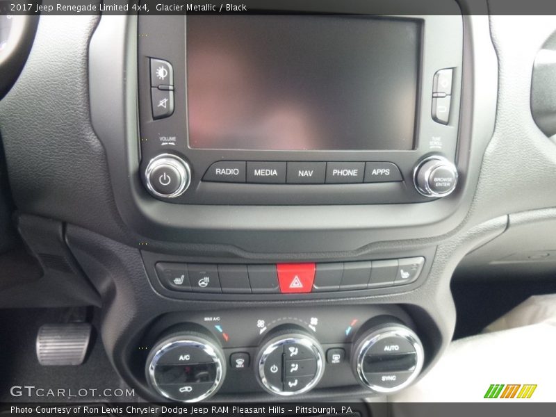 Glacier Metallic / Black 2017 Jeep Renegade Limited 4x4