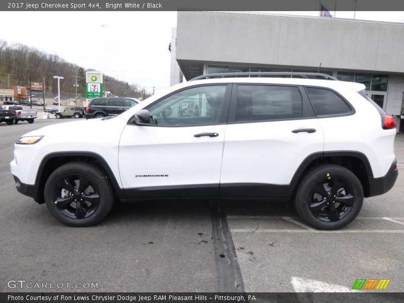 Bright White / Black 2017 Jeep Cherokee Sport 4x4