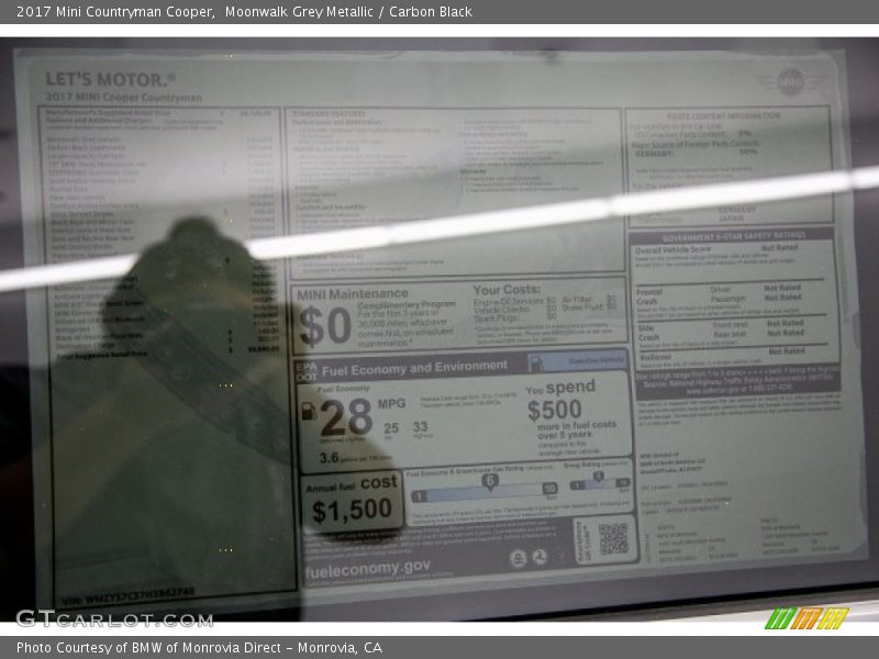 Moonwalk Grey Metallic / Carbon Black 2017 Mini Countryman Cooper