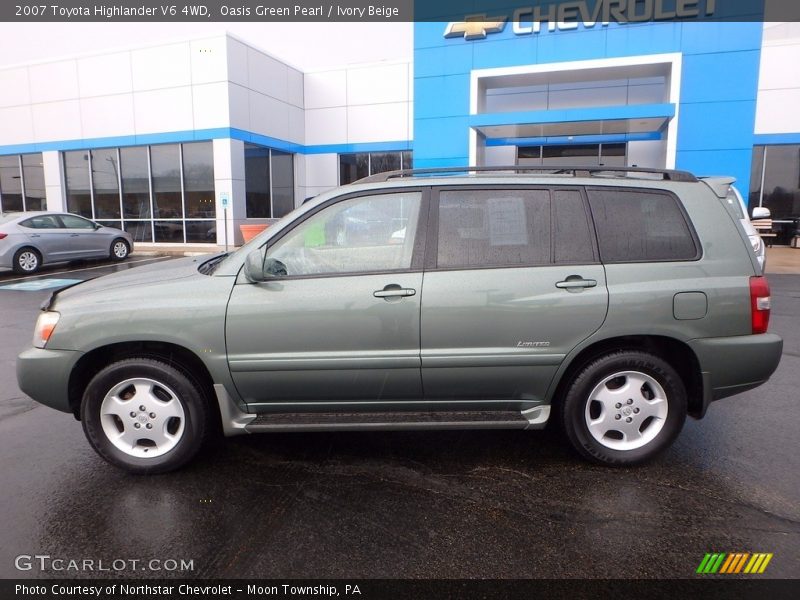Oasis Green Pearl / Ivory Beige 2007 Toyota Highlander V6 4WD