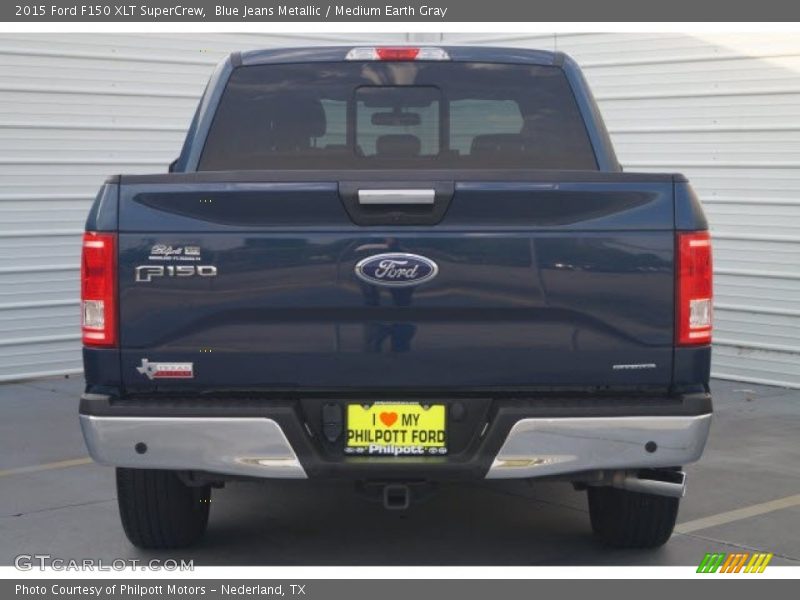 Blue Jeans Metallic / Medium Earth Gray 2015 Ford F150 XLT SuperCrew