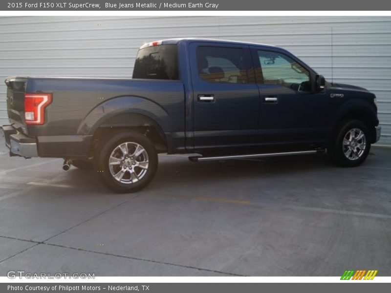 Blue Jeans Metallic / Medium Earth Gray 2015 Ford F150 XLT SuperCrew